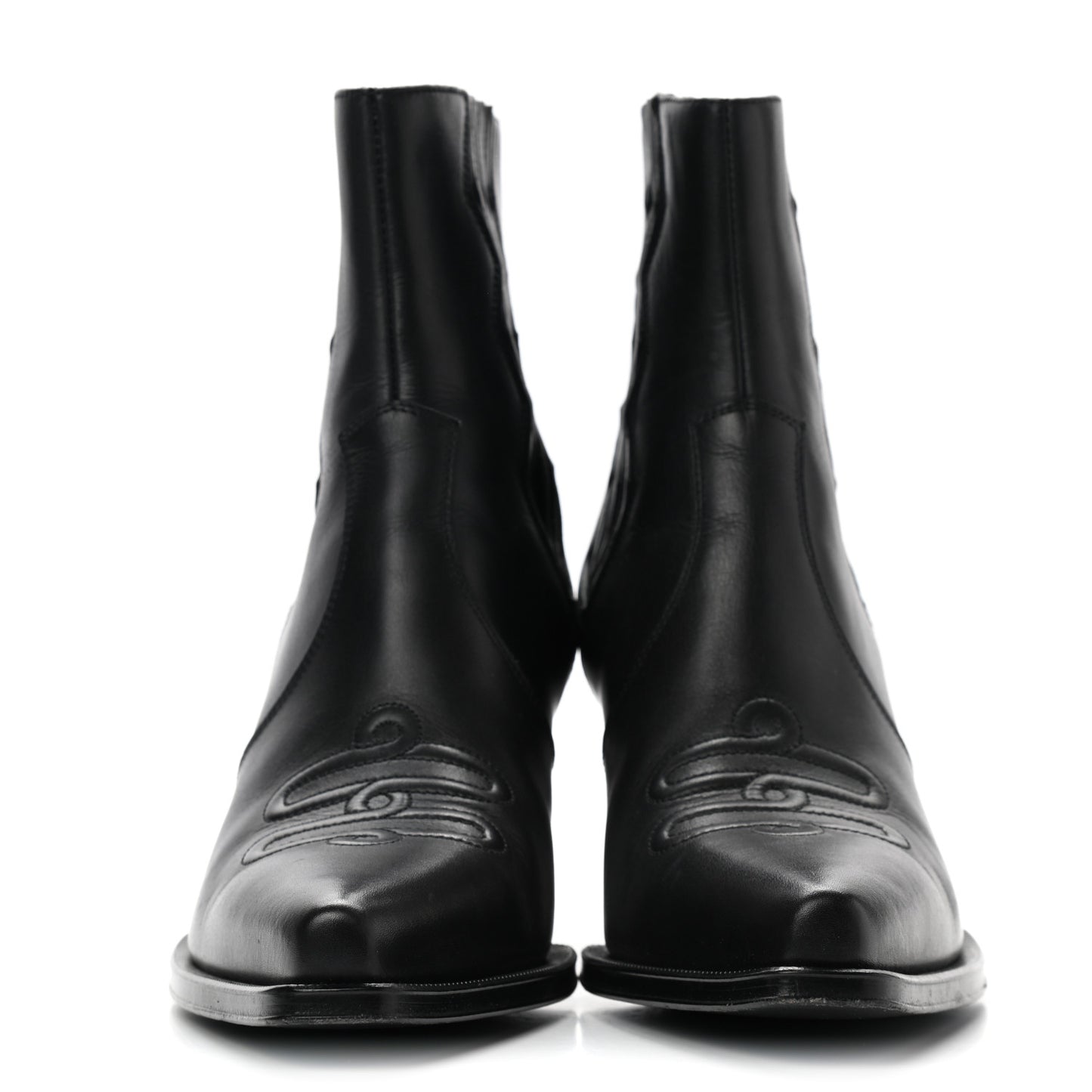 Calfskin Womens Vegas Ankle Boot 38 Black