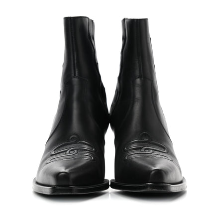 Hermes Calfskin Womens Vegas Ankle Boot 38 Black 2 of 11