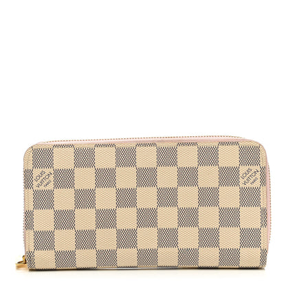 Louis Vuitton Damier Azur Zippy Wallet Rose Ballerine 1 of 11
