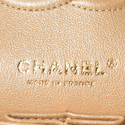 Chanel Iridescent Caviar Quilted Medium Double Flap Beige 9 of 11