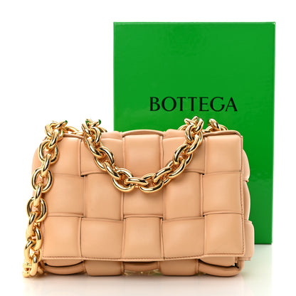 Bottega Veneta Lambskin Maxi Intreccio Padded Chain Cassette Crossbody Bag Almond 16 of 16
