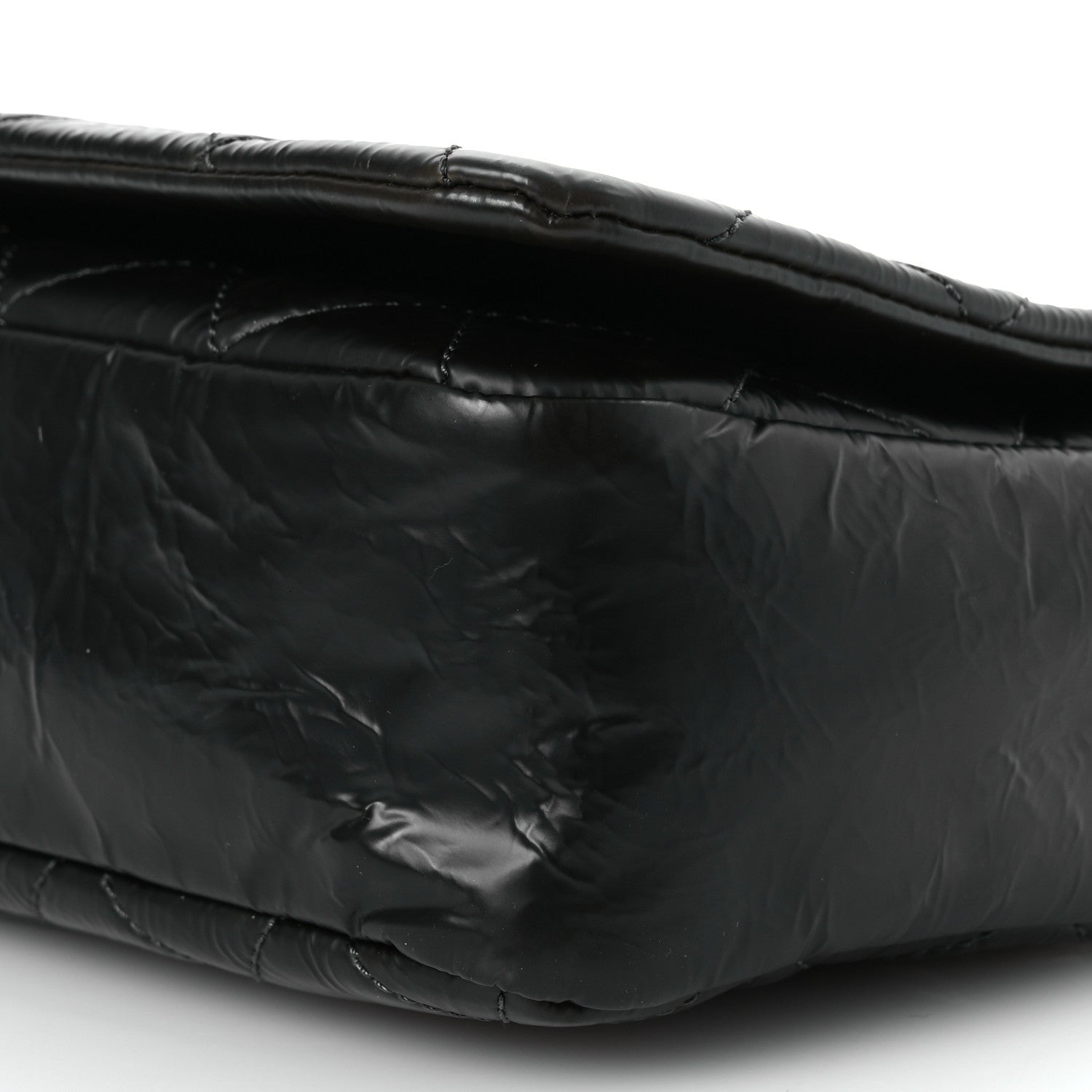 Chanel Glazed Calfskin Quilted CC Single Flap Black 11 of 14