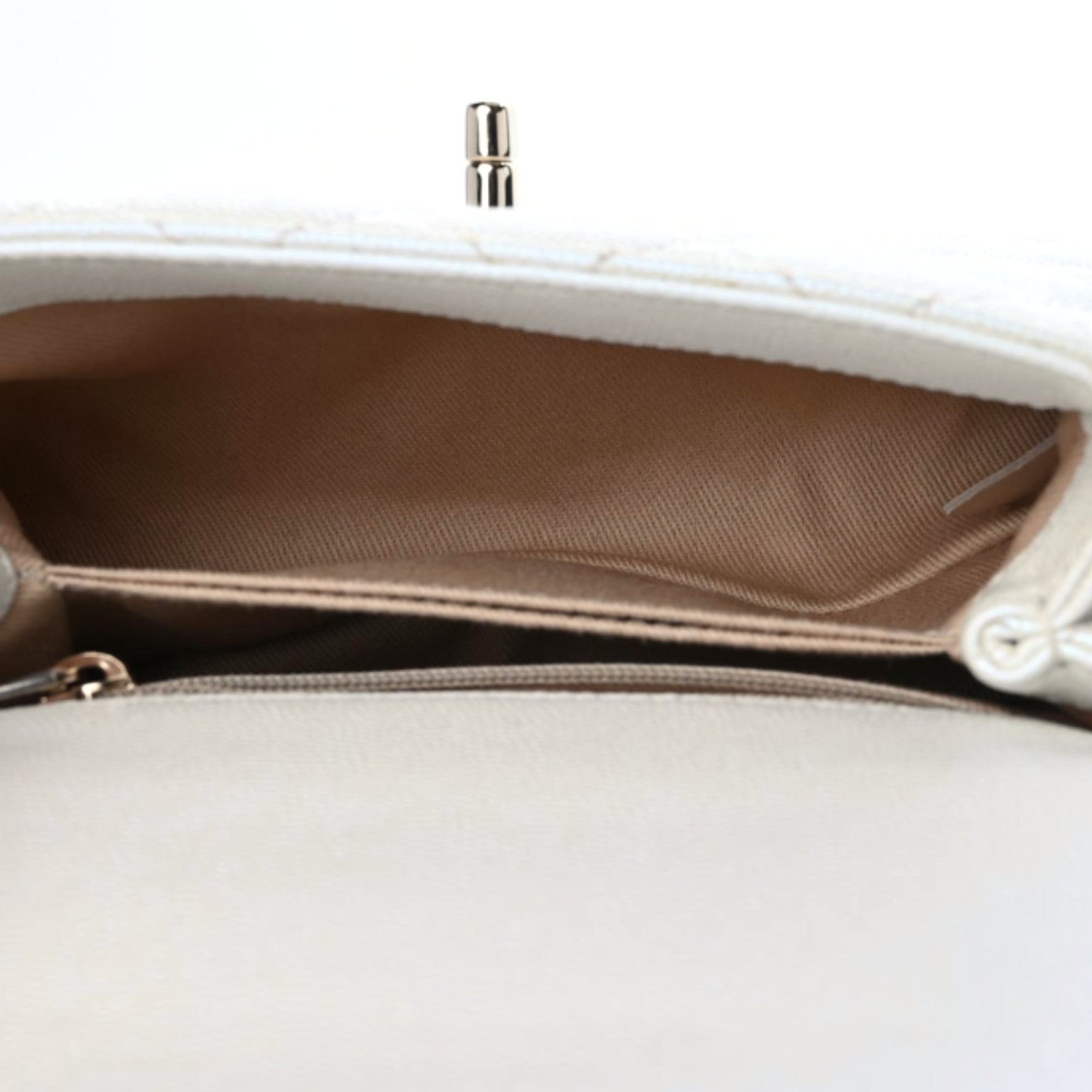Chanel Iridescent Caviar Quilted Extra Mini Coco Handle Flap White 9 of 12