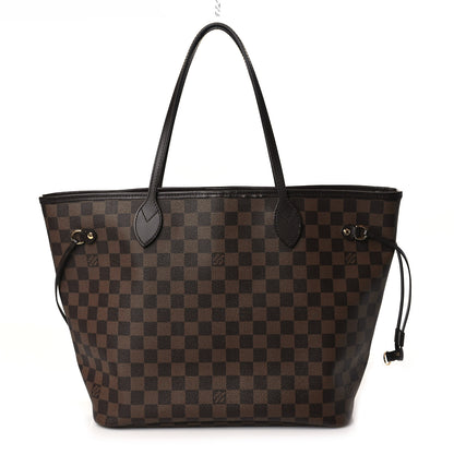 Louis Vuitton Damier Ebene Neo Neverfull MM Rose Ballerine 1 of 9