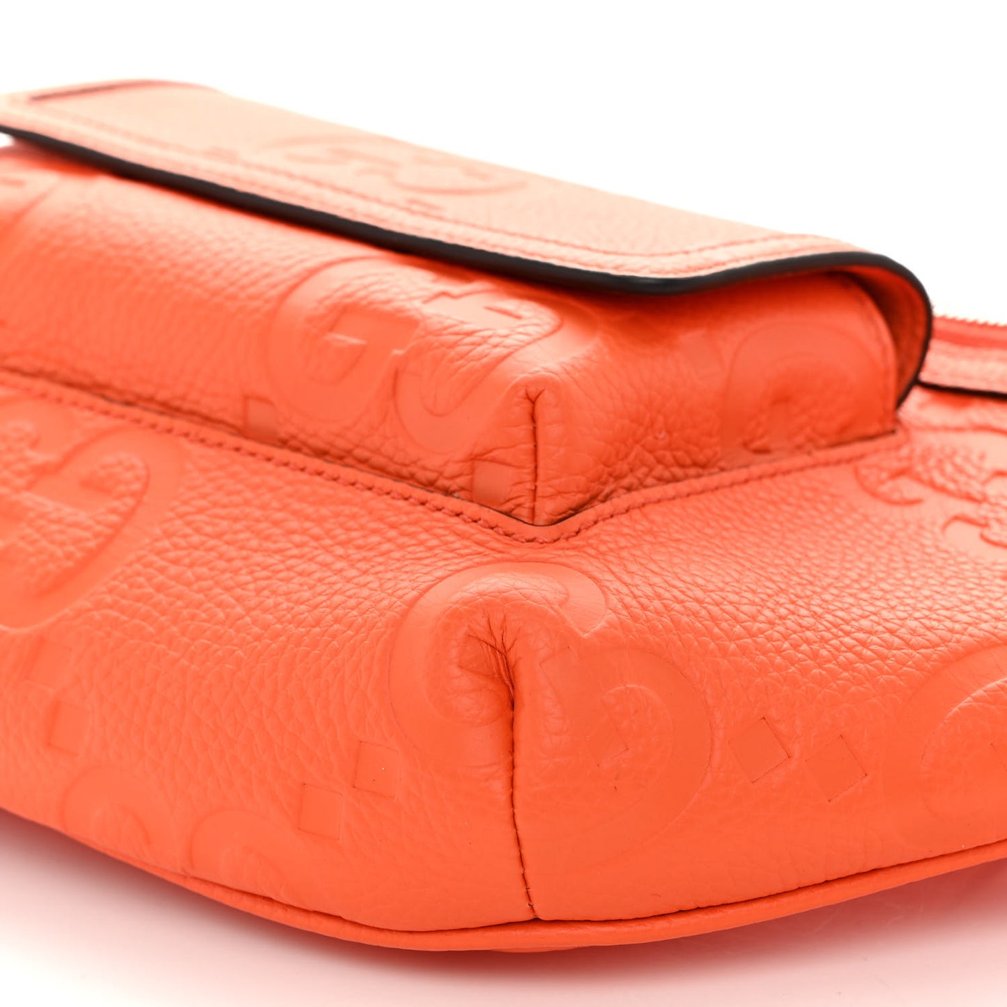 Piuma Calfskin Jumbo GG Embossed Pocket Belt Bag Good Orange