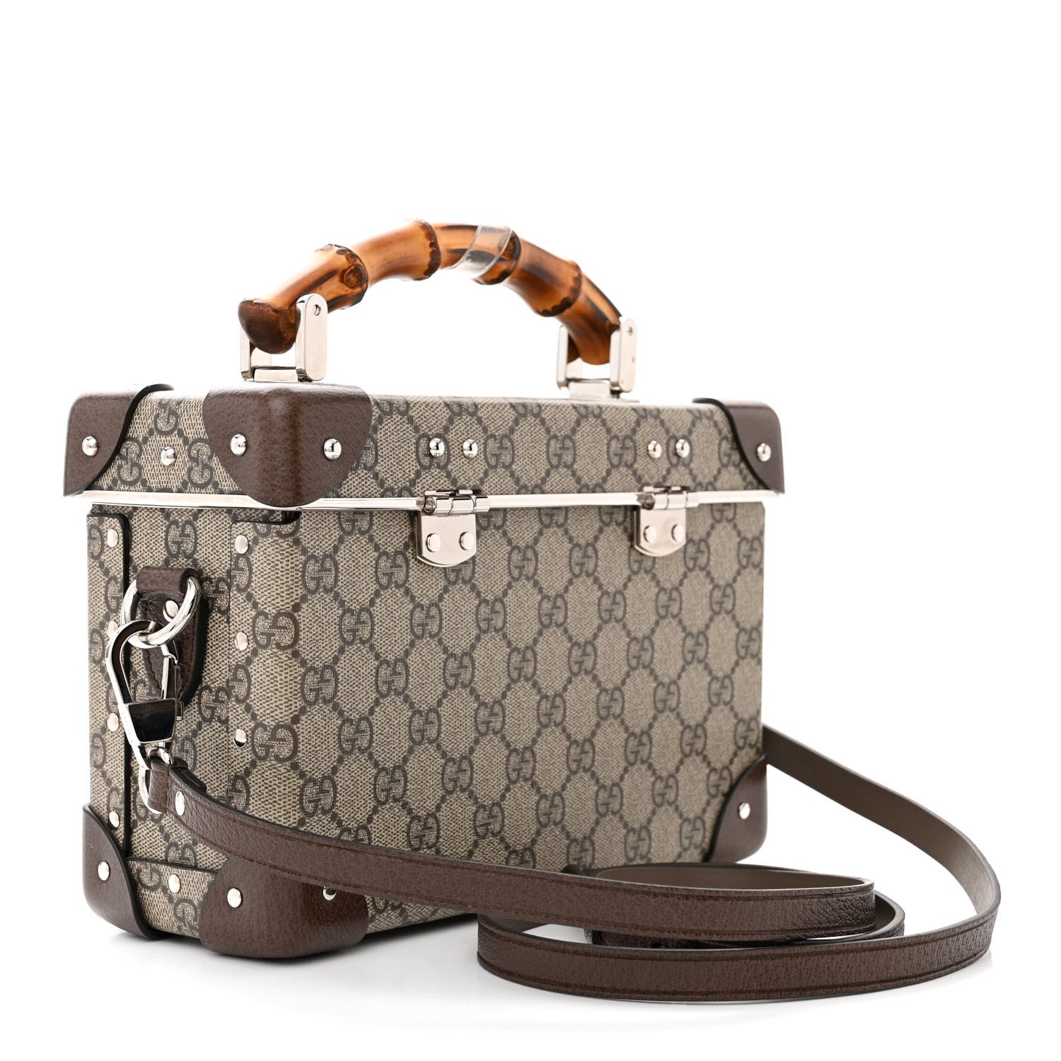 Gucci GG Supreme Monogram Globe-Trotter Beauty Case Brown 3 of 12