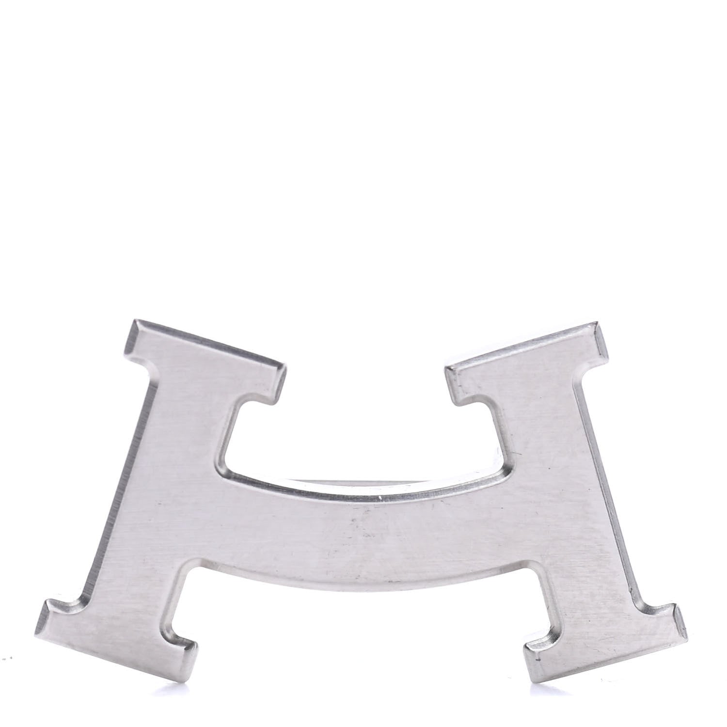 Hermes Palladium Smile H Brooch 1 of 4
