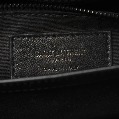 Saint Laurent Calfskin Y Quilted Monogram Monochrome Toy Loulou Crossbody Bag Black 6 of 12