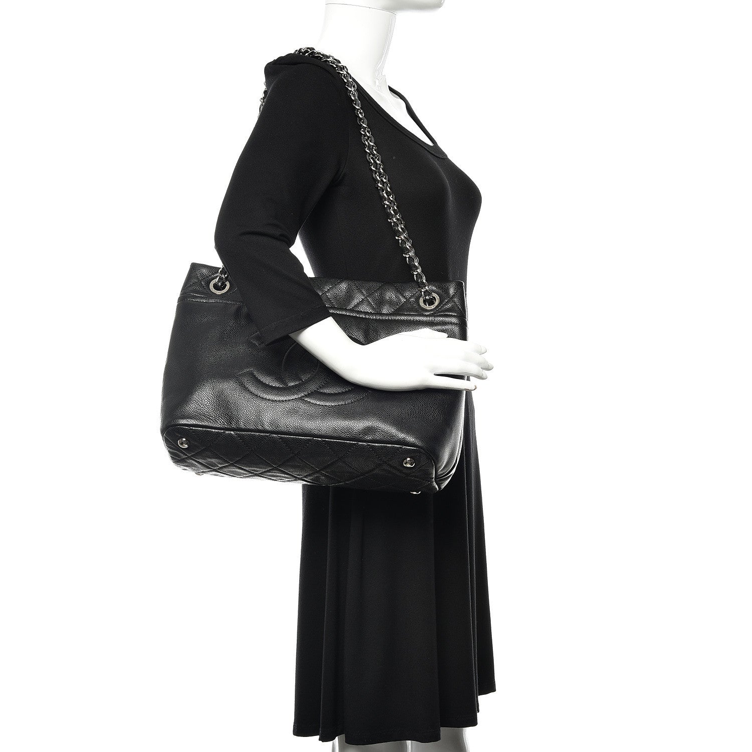 Chanel Caviar Timeless CC Soft Tote Black 2 of 10