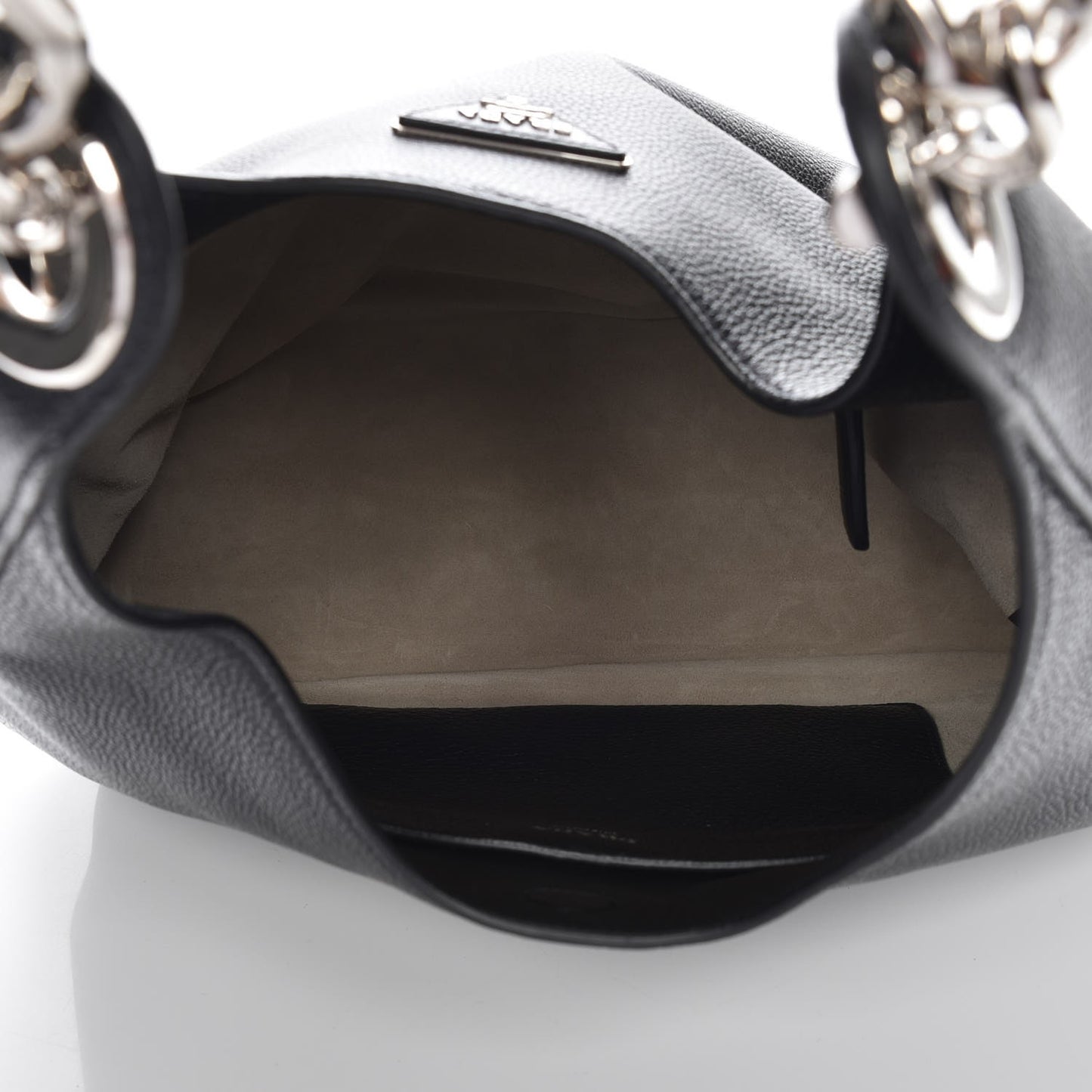 Vitello Daino Chain Hobo Nero Black