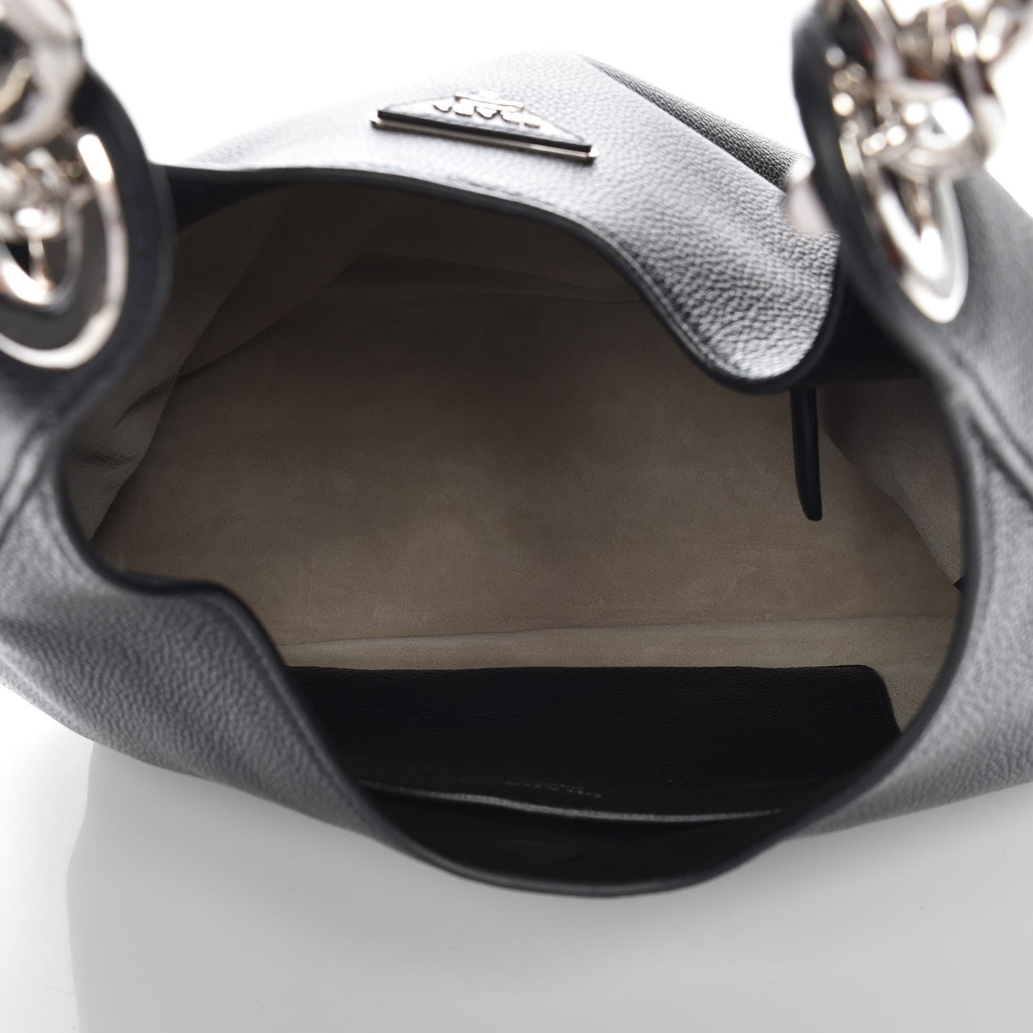 Prada Vitello Daino Chain Hobo Nero Black 5 of 7