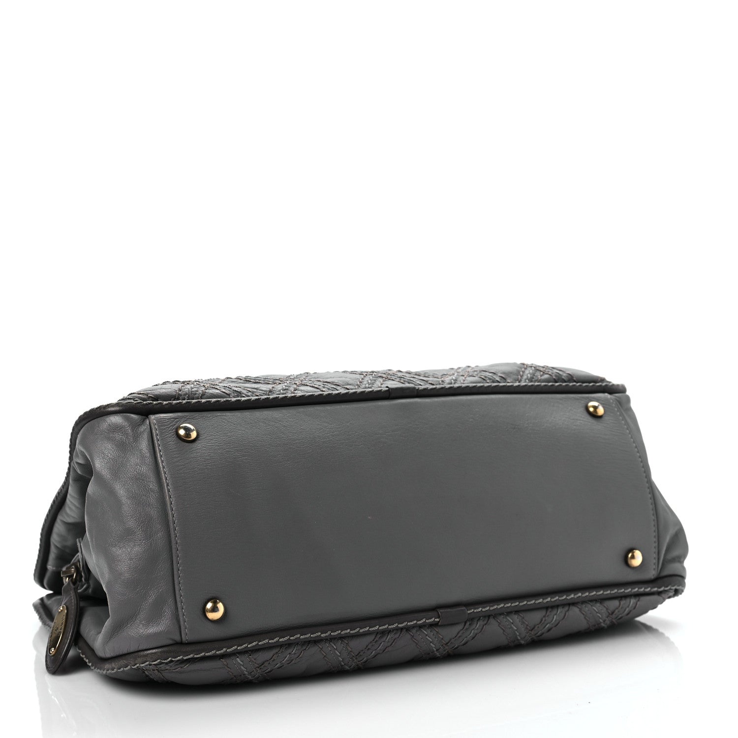Chanel Calfskin Quilted Stitch Triptych Tote Grey 4 of 9