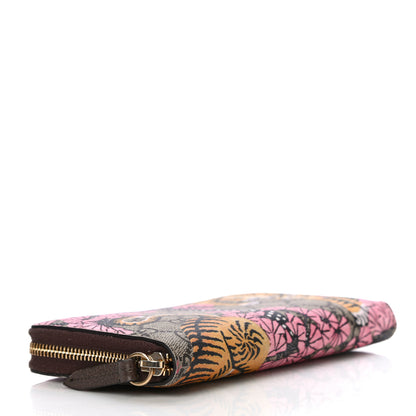 Gucci GG Supreme Monogram Bengal Zip Around Wallet Beige Pink 4 of 12