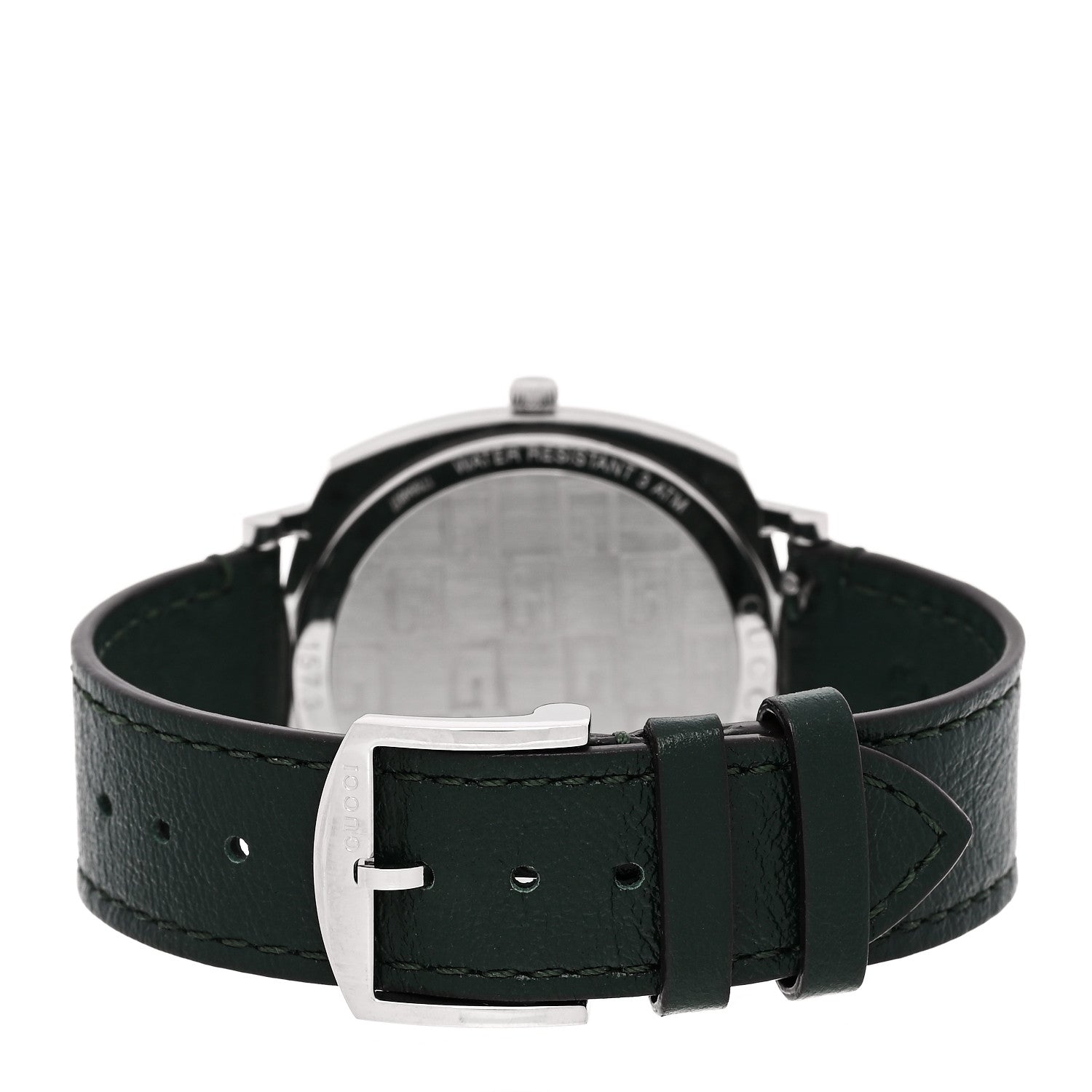Gucci Stainless Steel Calfskin 38mm Grip Quartz Watch Green 3 of 5