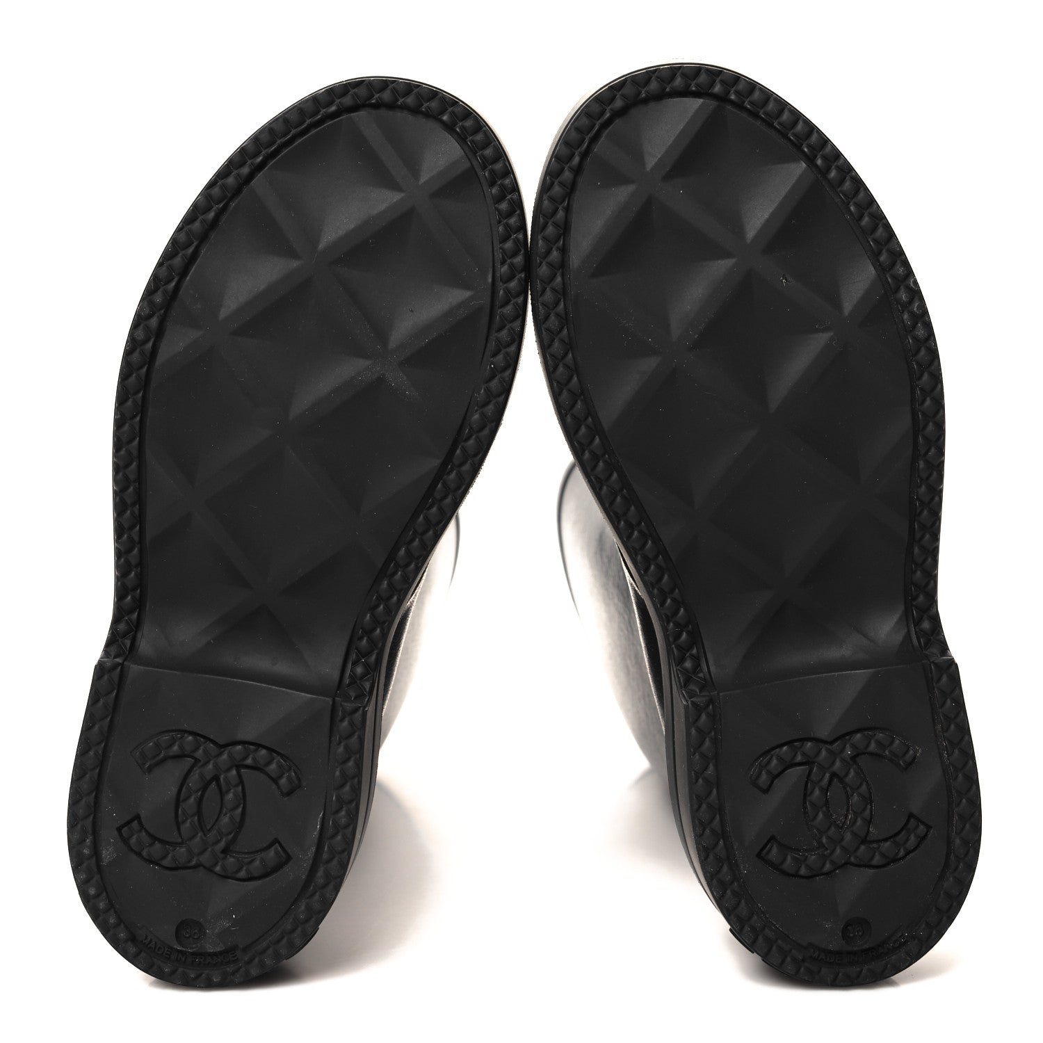 Chanel Caoutchouk CC High Boots 36 Black 5 of 9