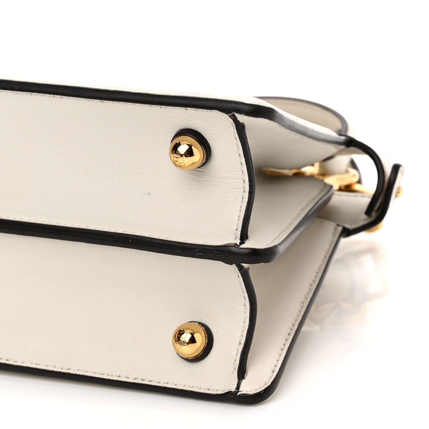 Fendi Shiny Nappa Petite Peekaboo I SEE U Satchel White 10 of 10