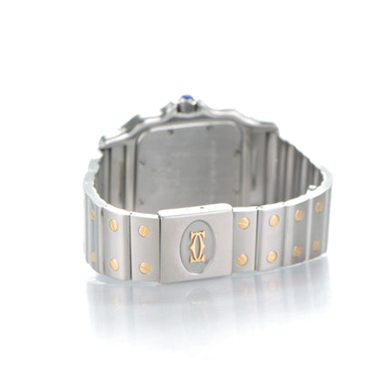 Cartier Stainless Steel 18K Yellow Gold 29mm Santos De Galbee Quartz Watch 4 of 6