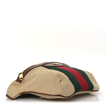 Gucci Vintage Canvas Web Belt Bag Sand Cuir 4 of 13