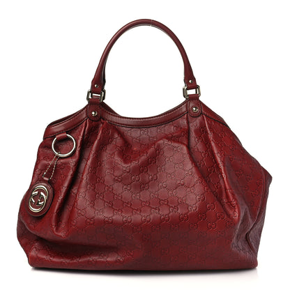 Gucci Guccissima Large Sukey Tote Red 1 of 7