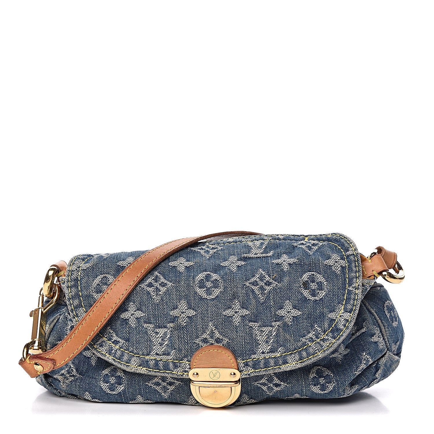 Louis Vuitton Monogram Denim Mini Pleaty Blue 3 of 14