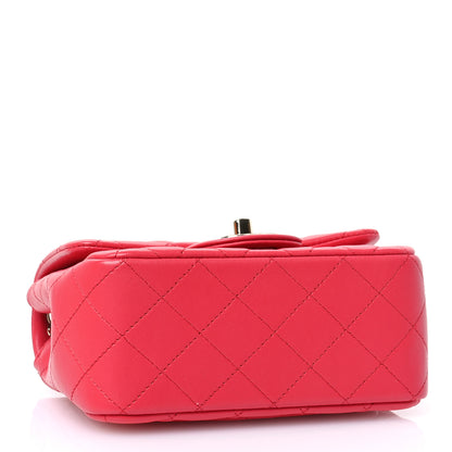 Chanel Lambskin Quilted Mini Square Flap Dark Pink 4 of 11