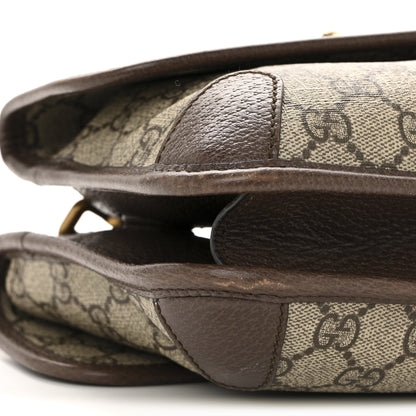 Gucci GG Supreme Monogram Web Small Neo Vintage Double Flap Messenger Bag Beige New Acero 9 of 13