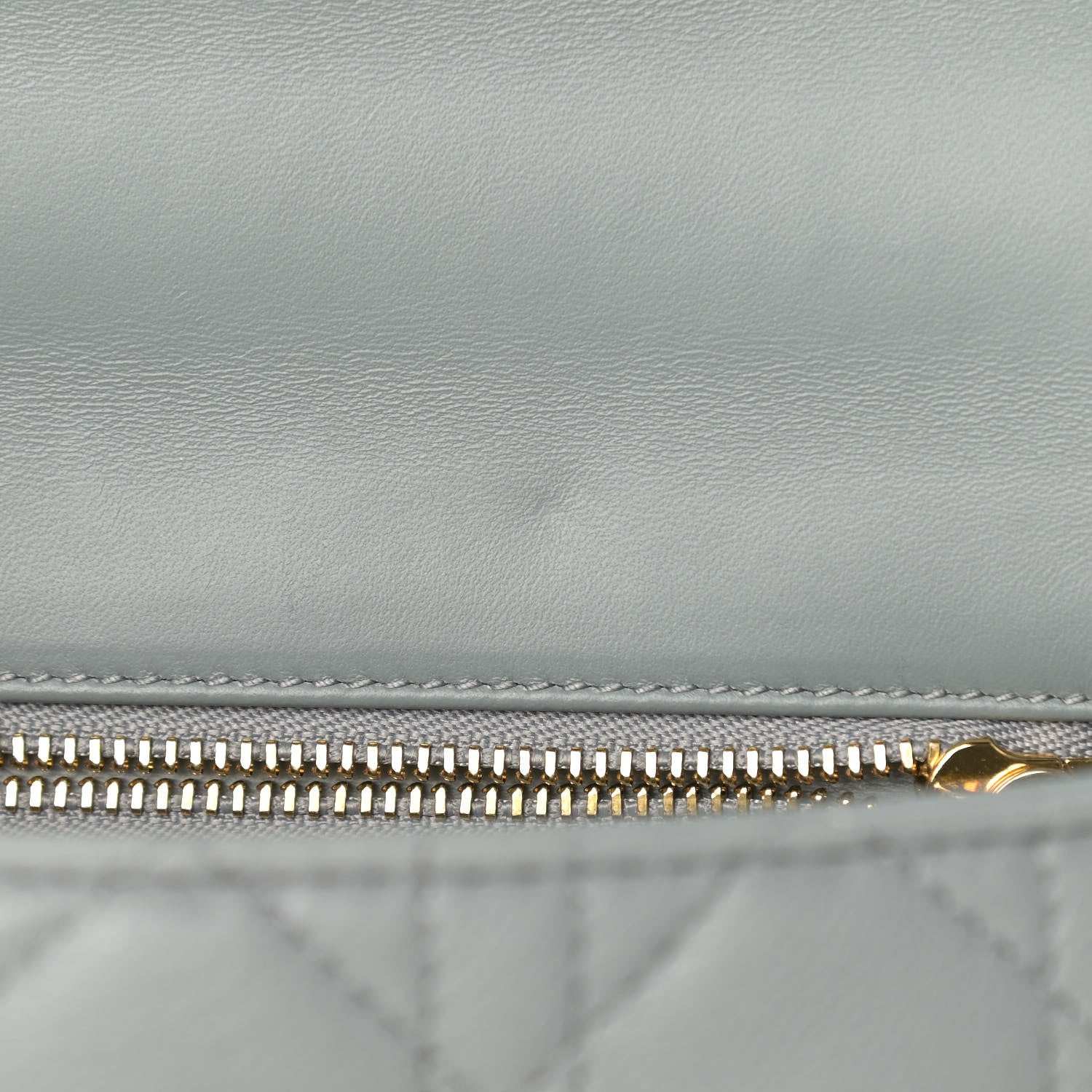 Christian Dior Calfskin Cannage Small Caro Bag Grey 10 of 11
