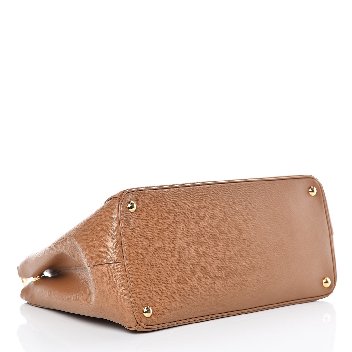 Saffiano Medium Galleria Double Zip Tote Caramel