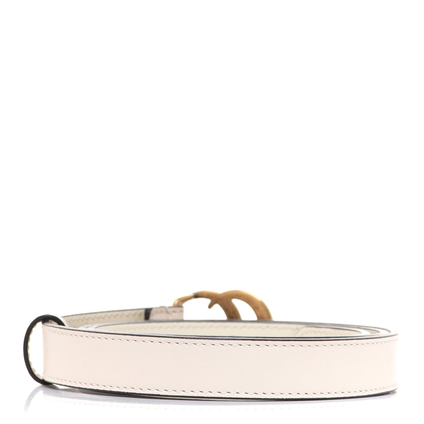 Calfskin Double G 20mm Belt 85 34 Mystic White