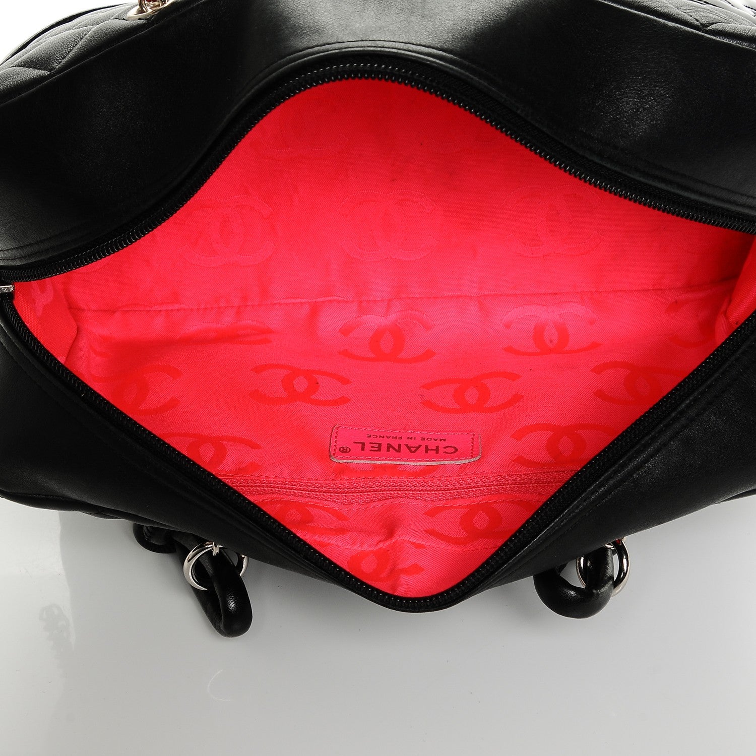 Chanel Calfskin Quilted Large Cambon Bowler Black 5 of 7