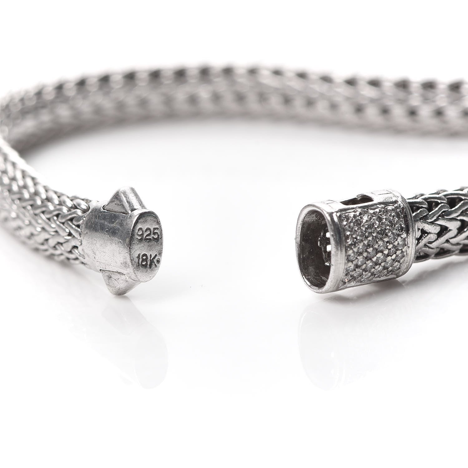 John Hardy Sterling Silver Diamond 6.5mm Classic Chain Bracelet 5 of 5