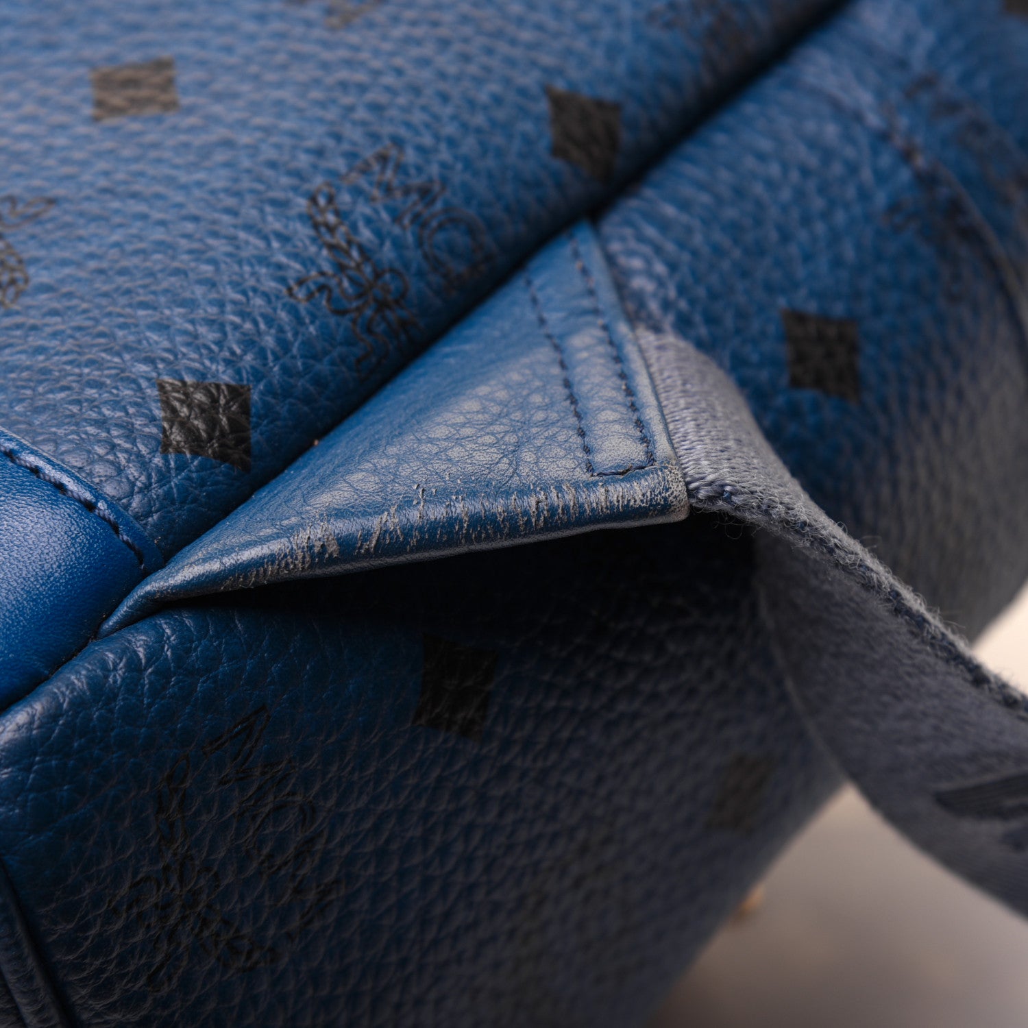 MCM Visetos Studded Small Stark M Backpack Blue 19 of 31