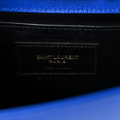 Saint Laurent Grain De Poudre Small Classic Monogram Kate Satchel Electric Blue 7 of 13