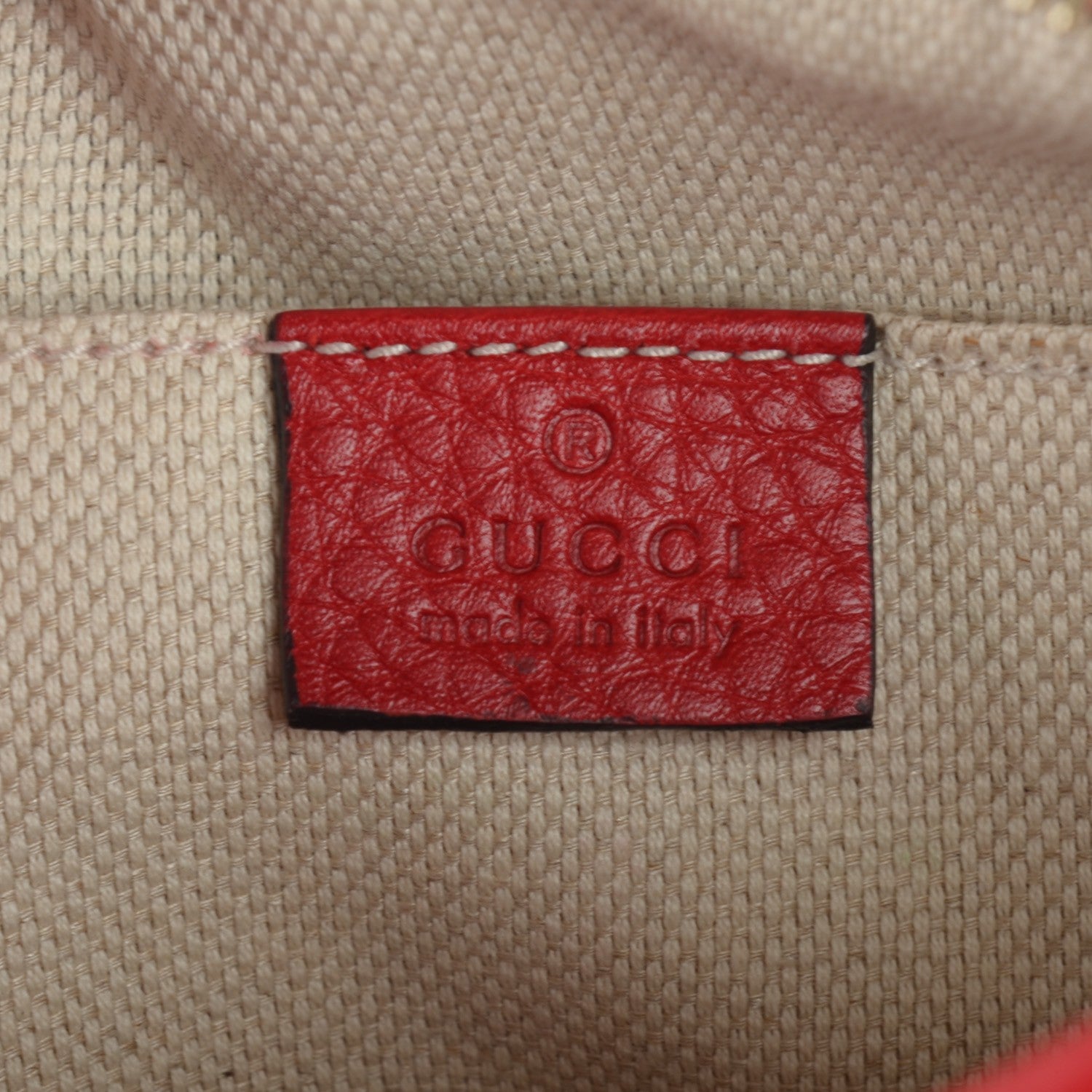 Gucci Pebbled Calfskin Small Soho Disco Bag Tabasco Red 5 of 7
