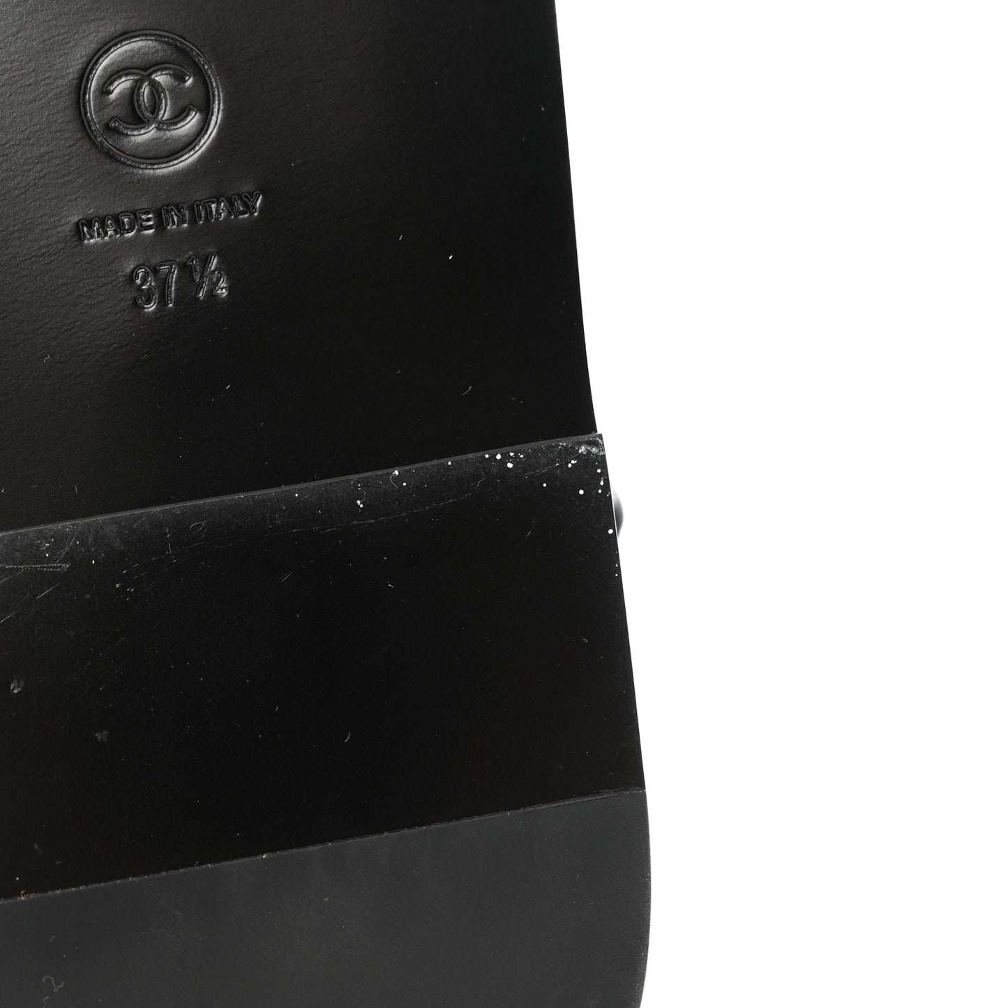 Grained Calfskin Velcro Dad Sandals 37.5 Black