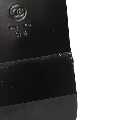 Chanel Grained Calfskin Velcro Dad Sandals 37.5 Black 10 of 13