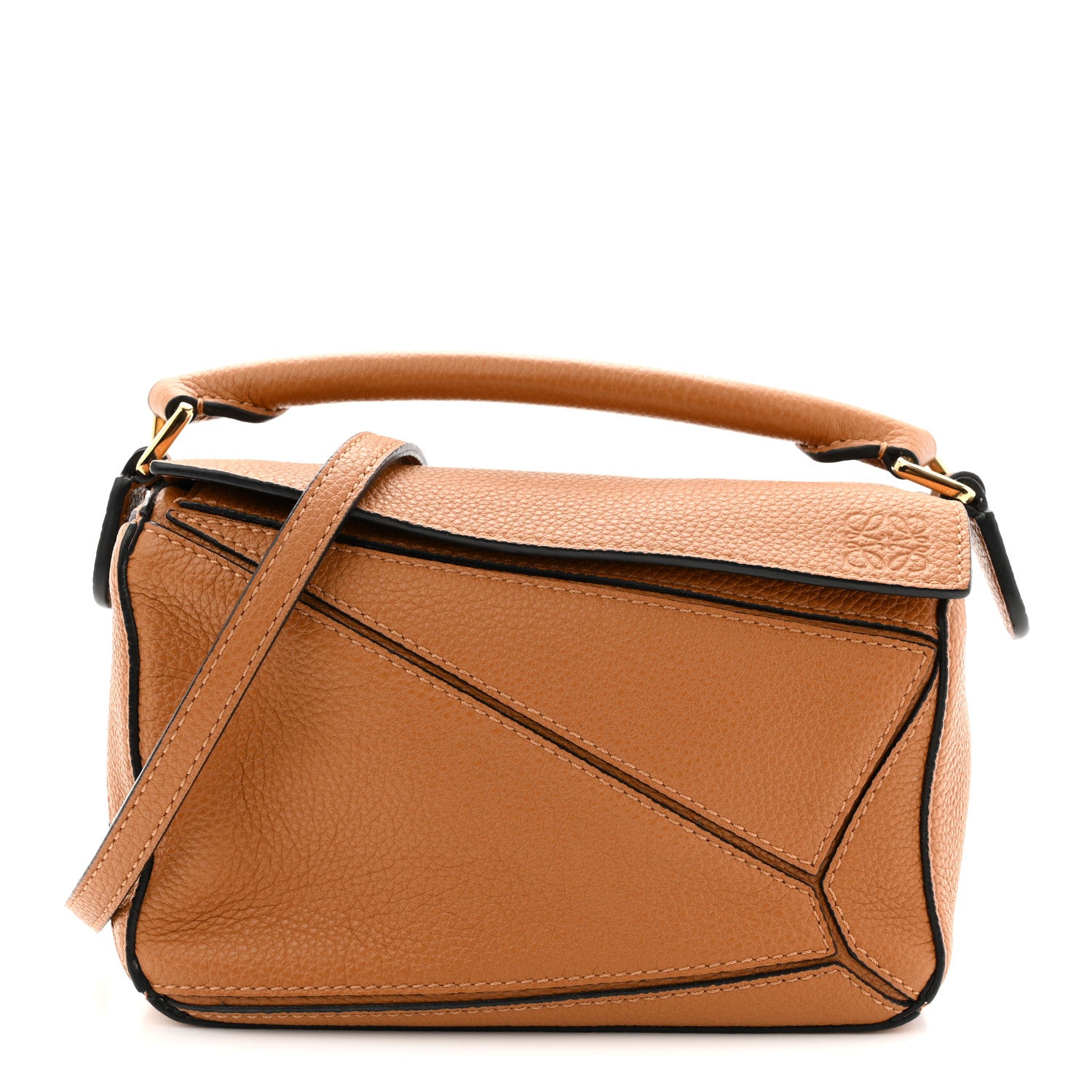 Loewe Grained Calfskin Mini Puzzle Bag Tan 1 of 10
