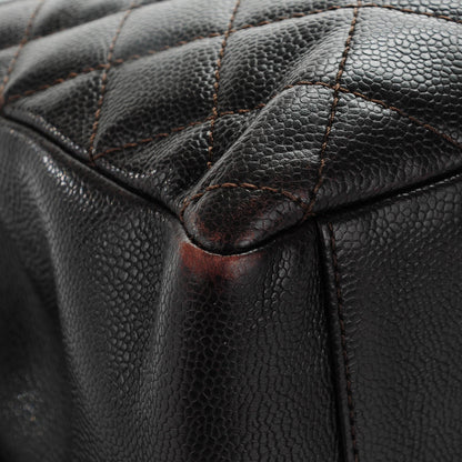 Chanel Caviar Quilted Grand Shopping Tote GST Dark Brown 8 of 8