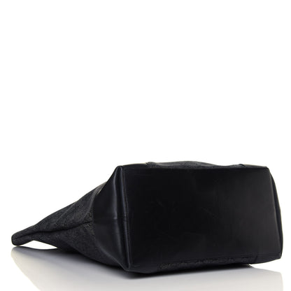 Gucci Denim Monogram Large Bucket Tote Black 3 of 4