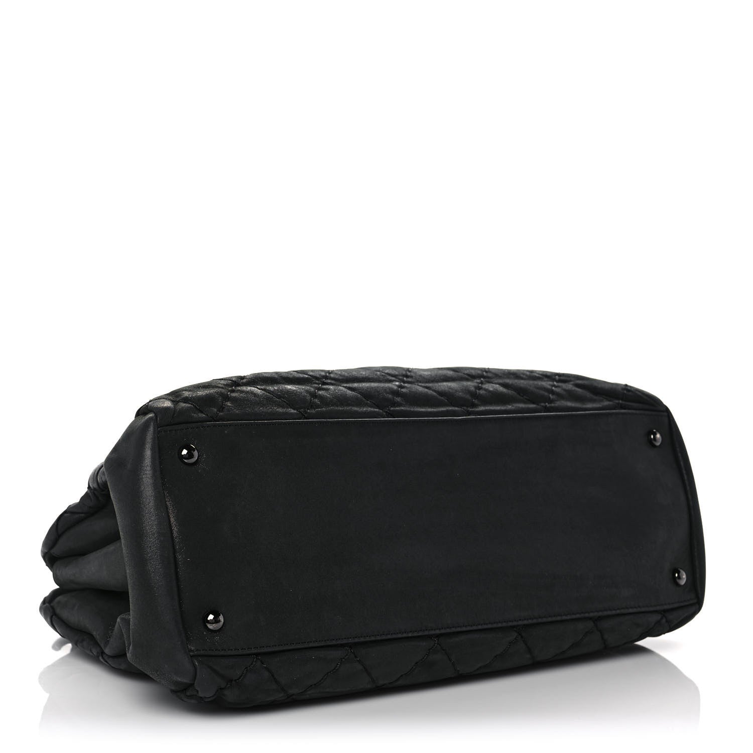 Chanel Iridescent Calfskin Large Just Mademoiselle Bowling Bag Black 3 of 10