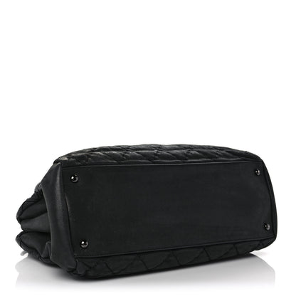 Chanel Iridescent Calfskin Large Just Mademoiselle Bowling Bag Black 3 of 10