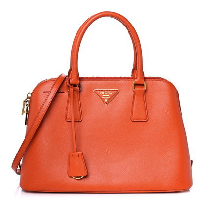 Prada Saffiano Lux Medium Promenade Tote Papaya 1 of 9