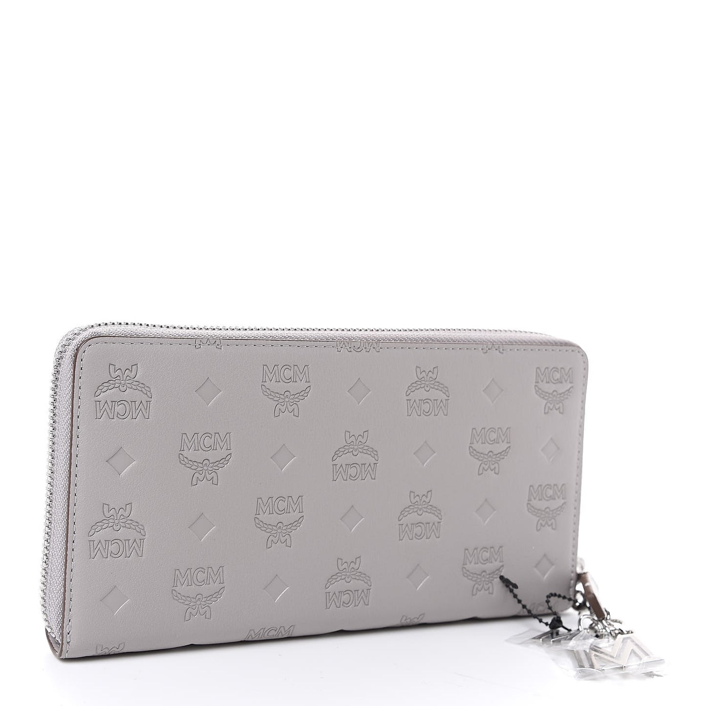 Calfskin Ottomar Monogram Klara Zip Wallet Grey