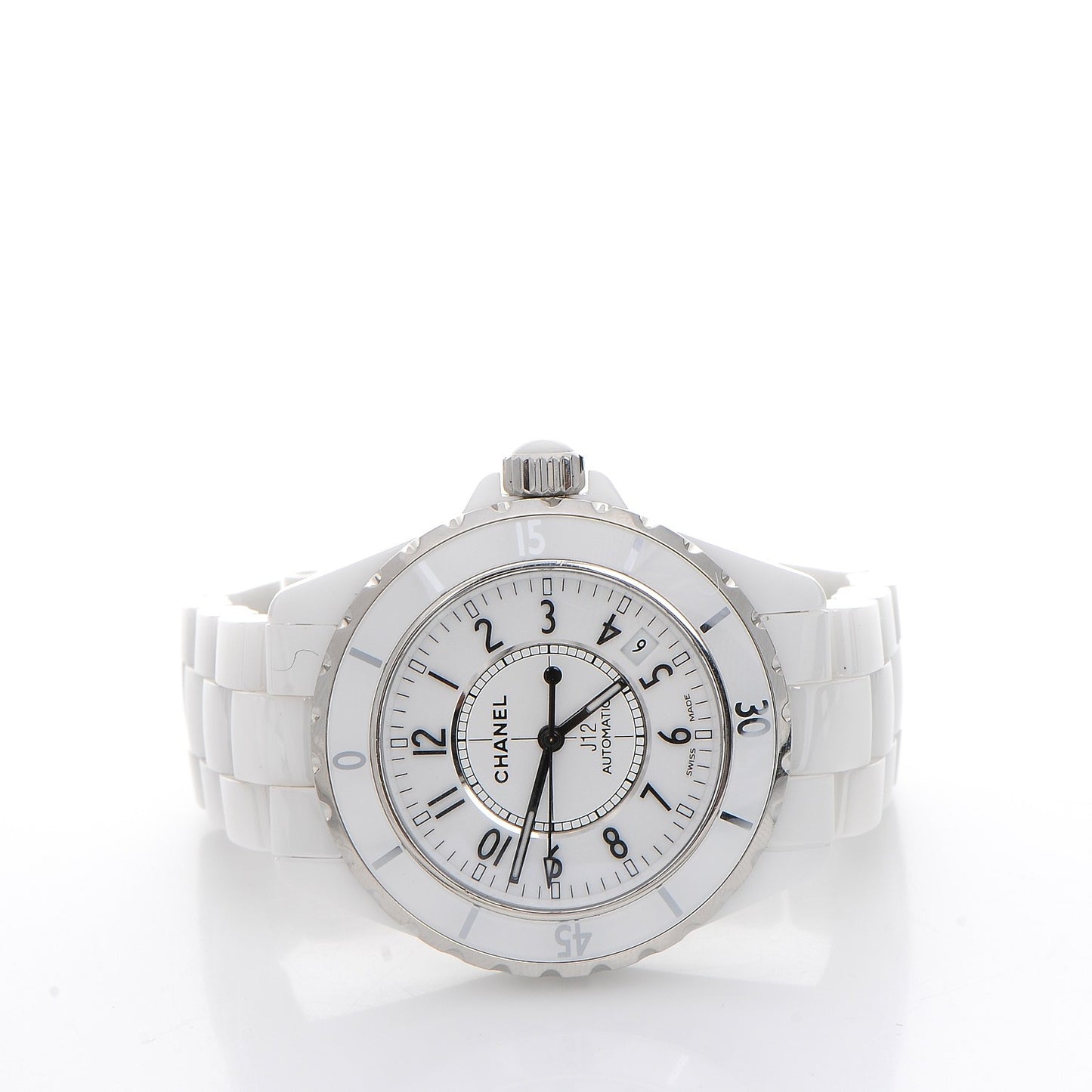 Stainless Steel Ceramic 38mm J12 Automatic Watch White