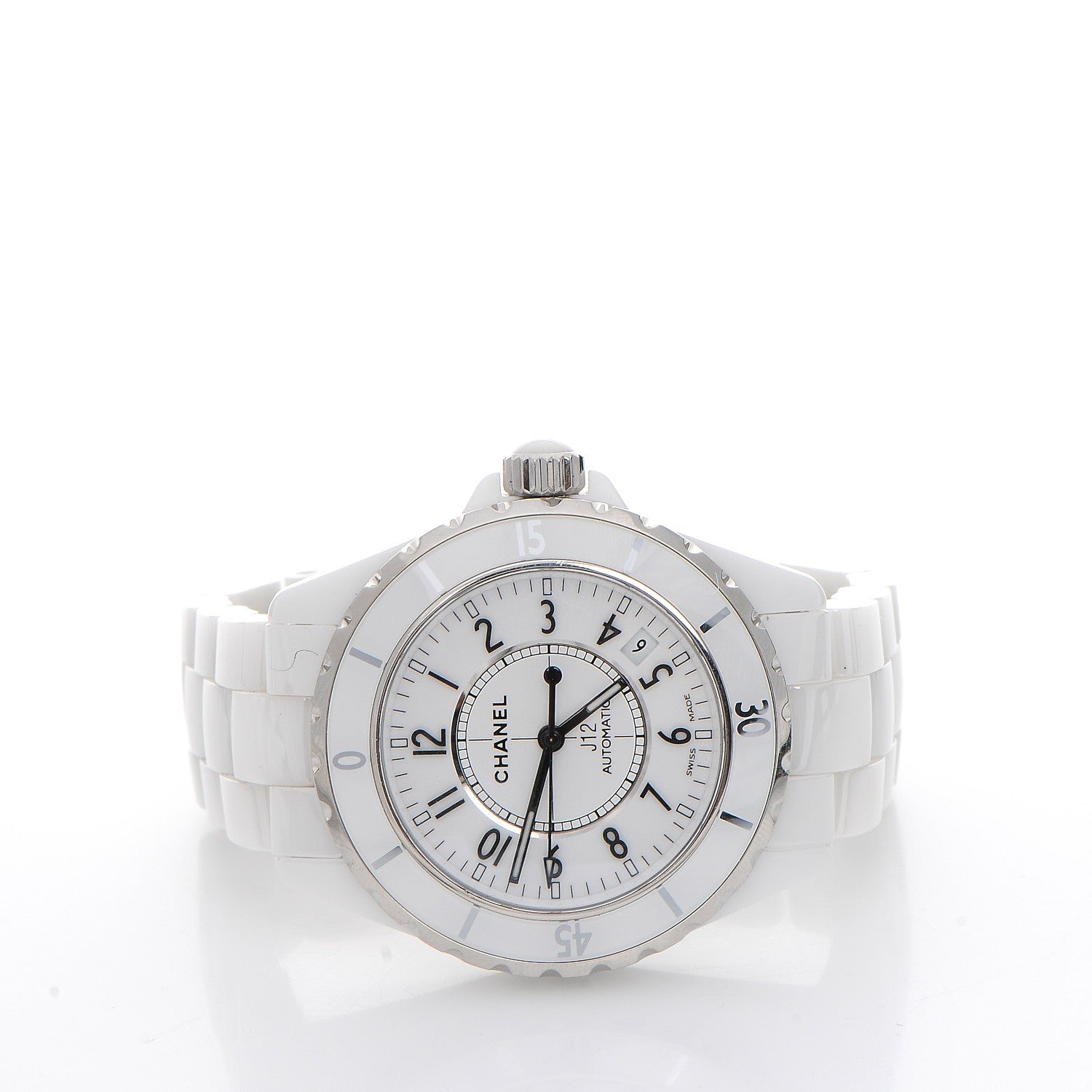 Chanel Stainless Steel Ceramic 38mm J12 Automatic Watch White 3 of 6