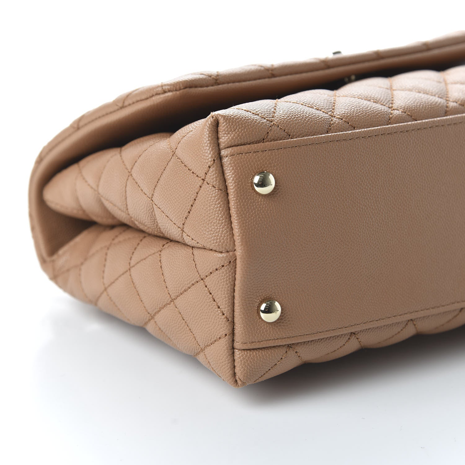 Chanel Caviar Quilted Small Coco Handle Flap Brown 6 of 10
