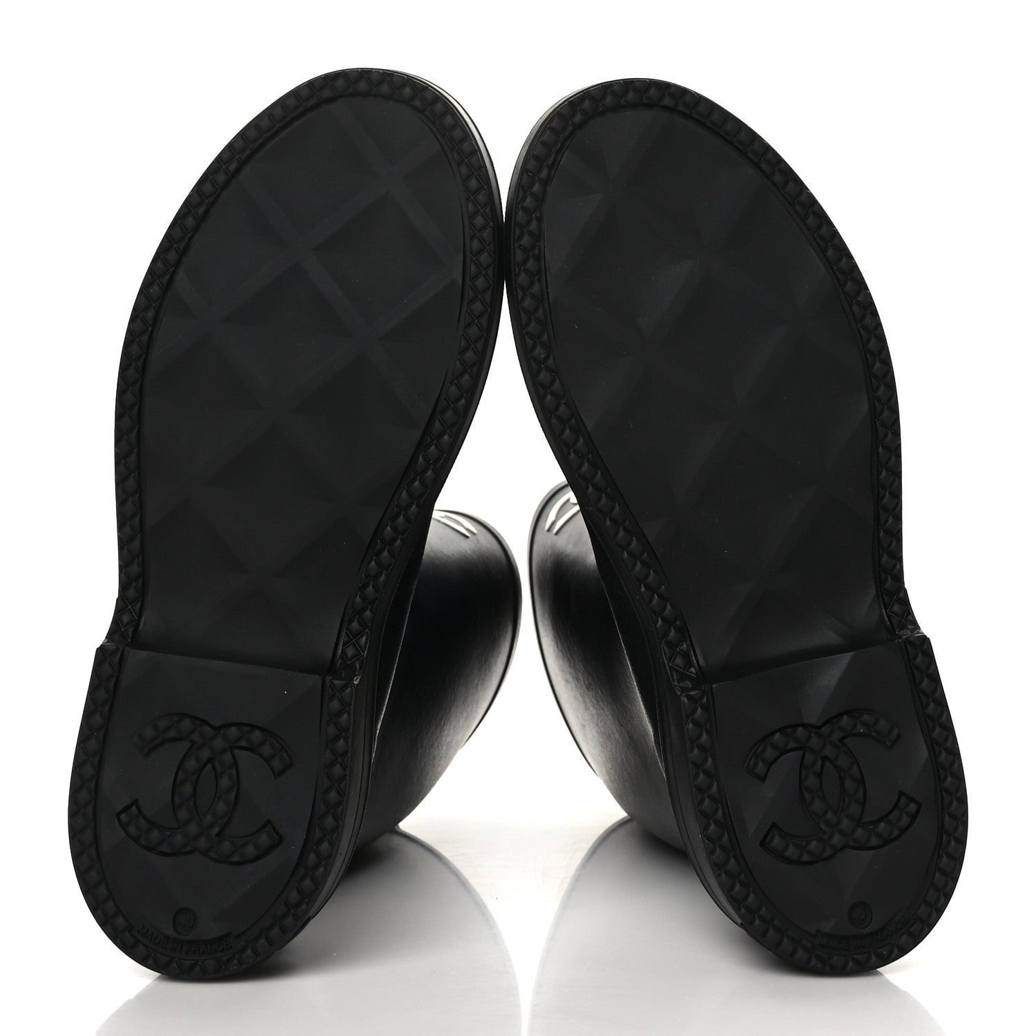 Chanel Caoutchouk CC High Boots 40 Black 6 of 8