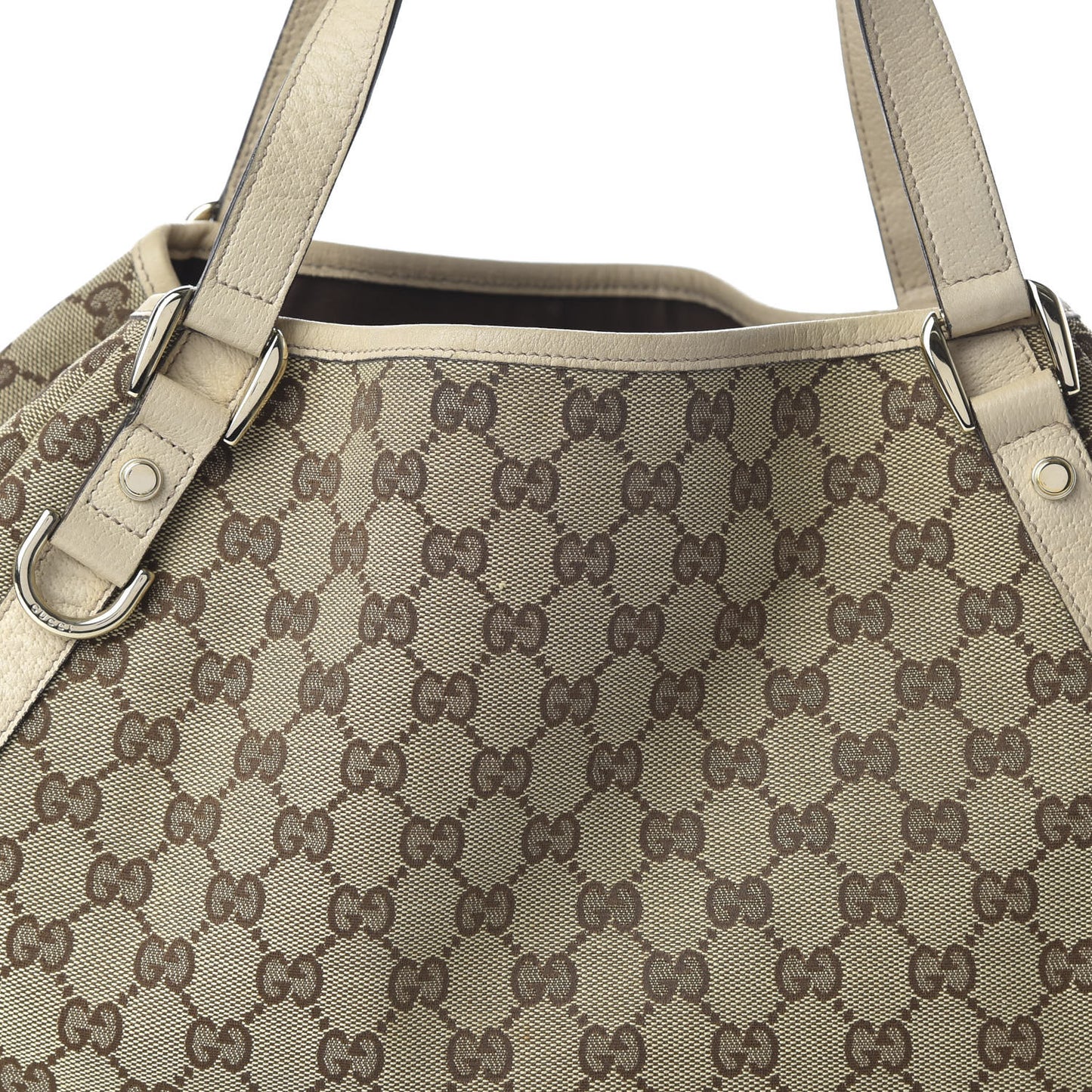 Monogram Medium Abbey Shoulder Bag Off White