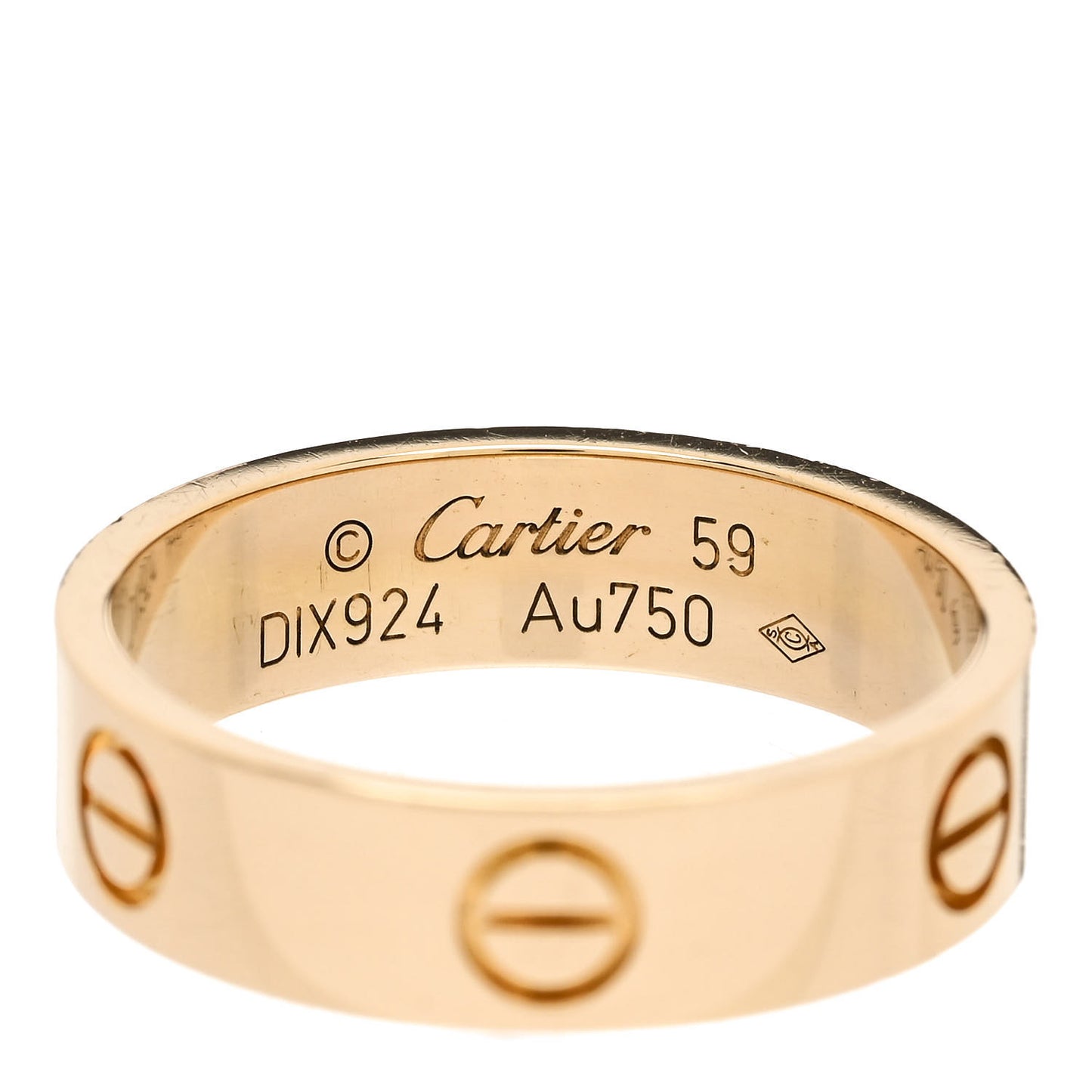 18K Yellow Gold 5.5mm LOVE Ring 59 8.75