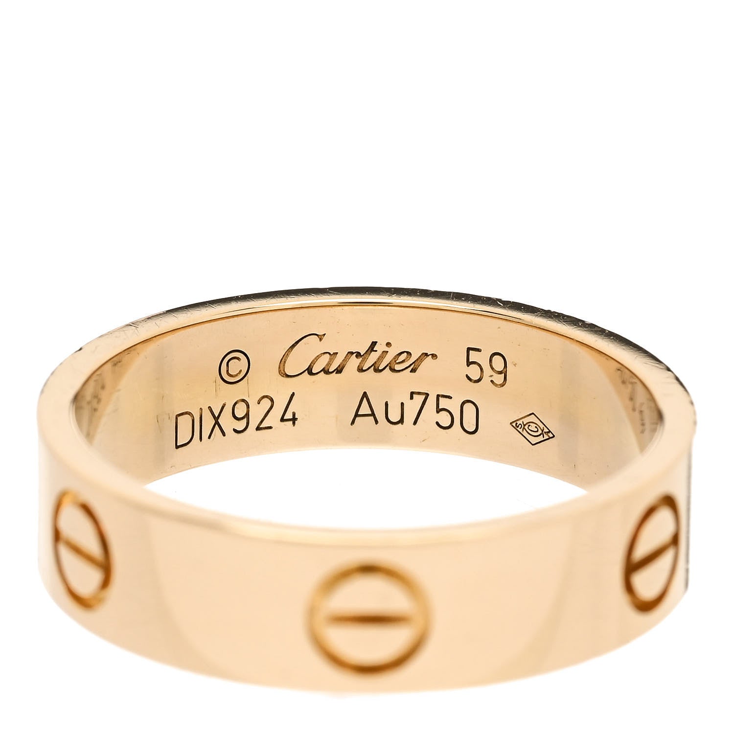 Cartier 18K Yellow Gold 5.5mm LOVE Ring 59 8.75 4 of 5